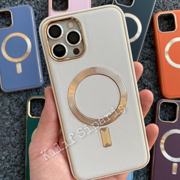iPhone Uyumlu Magsafe Özellikli Deri Kılıf