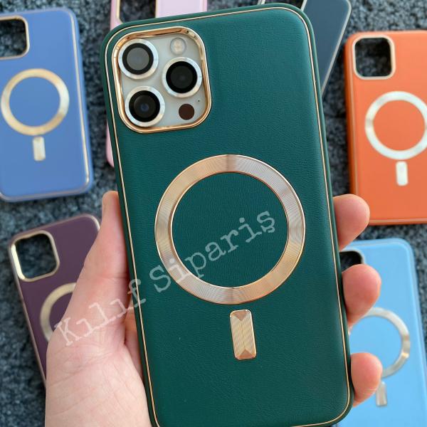 iPhone Uyumlu Magsafe Özellikli Deri Kılıf