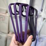 iPhone Derin Mor Renkli Arkası Şeffaf Kılıf