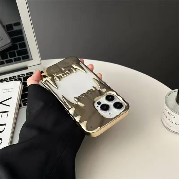 iPhone Uyumlu Kaplan Diş Çerçeve Desenli Silikon Kılıf