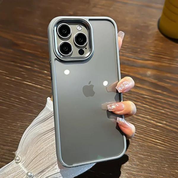 iPhone Uyumlu Kenarı Renkli Ultra Lüx Kılıf